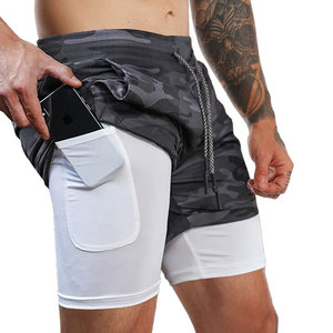 Shorts 2 en 1 respirants et à séchage rapide, qualité supérieure, fabrication pakistanaise, très demandés, en vente. - Product Image 1