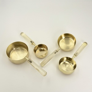 Utensilios de Cocina de Acero Inoxidable para Medir, Cucharas Medidoras, Tazas Medidoras con Mango de Resina, Producto Superventas - Product Image 4