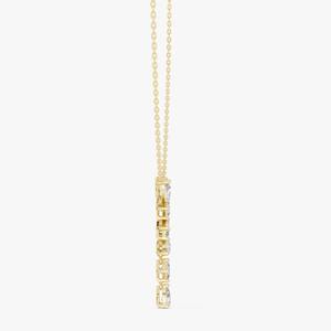 Collier pendentif en forme de Y multi-formes en diamant certifié IGI plaqué or argenté, bijoux fins, cadeau pour femmes - Product Image 2
