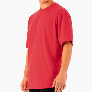 T-shirt décontracté à manches courtes et col rond en coton 200 g/m² pour homme, couleur unie, coupe ample, design vierge, vente chaude - Product Image 2