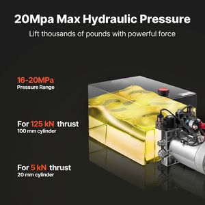 Centralina Idraulica da 20 Quarti a Doppio Effetto per Pompa Ribaltabile, Pressione Massima 3200 PSI, Ricambi per Attrezzature di Movimentazione Materiali - Product Image 3