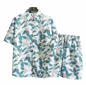 Conjunto de Playa Informal para Vacaciones de Verano, Camisa y Pantalones Cortos a Juego, Conjunto de Ropa de Playa Más Vendido, Camisa y Pantalones Cortos de Primera Calidad para Resort - Product Image 3