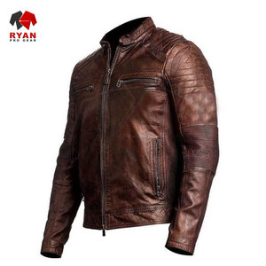 Custom Designs Leather <b>Jackets</b> For <b>Mens</b> Solid Colours Custom Logos Plus Sizes Breathable <b>Jackets</b> From Ryan Pro Gear - Product Image 6