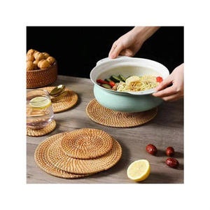 แผ่นรองจานไม้ไผ่รักษ์โลกสำหรับคริสต์มาส วันขอบคุณพระเจ้า งานแต่งงาน ปีใหม่ งานเลี้ยงต่างๆ ชุดหลายชิ้น ของตกแต่งกลางโต๊ะในร่ม - Product Image 3