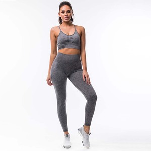Conjunto de Leggings y Sujetador Deportivo de Cintura Alta para Mujer, Talla Grande, Color Sólido, con Bolsillos, 2 Piezas, Nuevo, para Yoga, Marca Custom Darkest Night OEM - Product Image 4