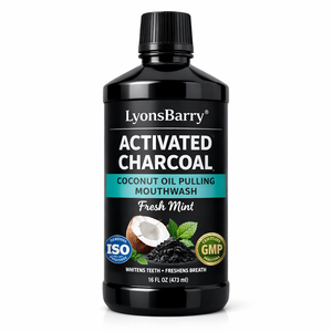 Enjuague Bucal de Carbón Activado y Aceite de Coco con Menta Fresca, Marca Privada OEM, Certificado GMP - Product Image 1