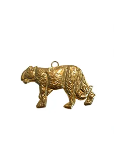 Wholesale Brass Animal Figurine Handcrafted Sacred Leopard Sculpture Gold Metal Panther Statue Decor Tabletop Ornament <b>Hanging</b> - Product Image 1