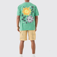 T-shirt Homme Personnalisé avec Logo Imprimé en Relief, T-shirt Décontracté et Sportif pour Homme, Grande Taille, Coupe Ample