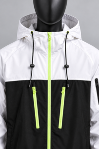 Veste Hardshell Unisexe d'Automne pour l'Extérieur, Imperméable, Coupe-Vent, Respirante, Col Montant, Fermeture Éclair, Teinte Unie, Logo Client Personnalisé - Product Image 6