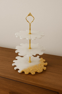 Support à gâteau en résine avec incrustation de nacre, spécial Ramadan, fait main en Inde - Product Image 5