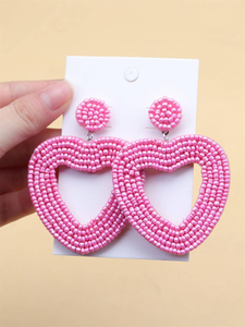 Pendientes multicolor hechos a mano con bordado de cuentas para mujer, joyería festiva para fiestas al mejor precio, pendientes de cuentas. - Product Image 6