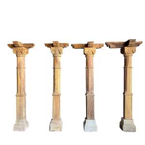 เสาไม้สักแกะสลักลายโบราณอินเดีย สำหรับตกแต่งวัด วิลล่า โรงแรม และโครงการต่างๆ |   มิกซ์แอนด์แมทช์ 1 คอนเทนเนอร์ - Product Image 3