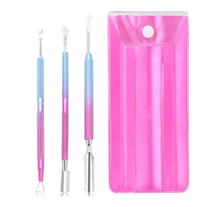 Accessoires pour l'élimination des cuticules des ongles, 1 pièce, outils 2026 pour l'art des ongles, poussoir à cuticules double tête antidérapant en acier inoxydable pour manucure - Product Image 1