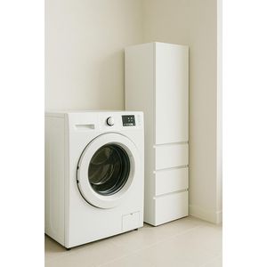 Sistema Armadio Modulare Elise in Legno Bianco con Specchio, Soluzione Elegante per Guardaroba - Product Image 4