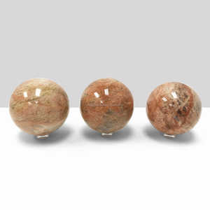 Piedra lunar de melocotón natural Esfera tallada Curación y meditación Piedra preciosa hecha a mano por Kinggems para decoración del hogar y recuerdo - Product Image 2