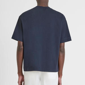T-shirt Homme Vintage Oversize en Coton Premium Coupe Ample Uni Lourd Décontracté Streetwear avec Logo Avant Prix Raisonnable - Product Image 3