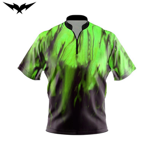 Premium Quality Custom Printed Bowling Jersey Unisex Short Sleeve 100% <b>Polyester</b> Quick Dry Bowling <b>Shirt</b> for Men - Product Image 1