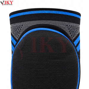 Genouillères de boxe robustes de couleur bleu et gris personnalisées, équipement de protection rembourré en éponge épaisse pour les arts martiaux mixtes, le kickboxing - Product Image 4