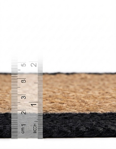 Handwoven Natural Jute <b>Runner</b> Rug With <b>Black</b> Border Farmhouse Kitchen Hallway Floor Rug - Product Image 5