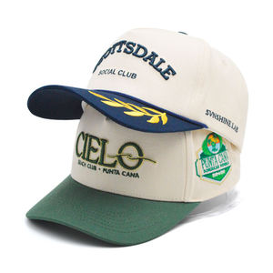 Casquette de baseball unisexe personnalisée à 5 panneaux en polyester/coton avec logo brodé, réglable, à fermeture snapback, pour l'extérieur - Product Image 1