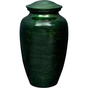 Urna Funeraria de Mármol Pulido Verde Oscuro con Textura Natural Rica para un Tributo Conmemorativo Tranquilo - Product Image 1