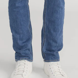 Jeans en denim extensible, tissu doux au toucher, pantalon décontracté élégant, finition délavée, tissu doux, jeans décontractés confortables pour hommes, design OEM - Product Image 4