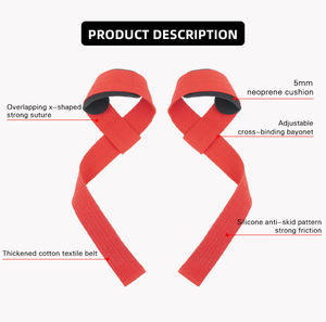 Première marque privée de fitness Bracelet de poignet d'haltérophilie en coton de haute qualité réglable léger unisexe Sangles de levage OEM - Product Image 5