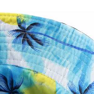 Unisex Tropical Print <b>Bucket</b> <b>Hat</b> Summer Beach Casual Polyester Wide Brim <b>Reversible</b> Design Adult Size - Product Image 6