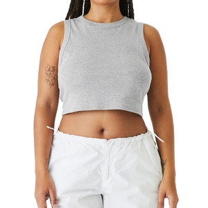 New Style Women's Hip Hop Short <b>Cropped</b> Tank <b>Tops</b>-Lightweight 100% Cotton Breathable Quick Dry Customizable OEM Service - Product Image 1