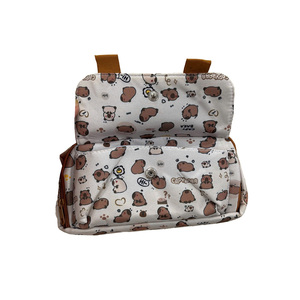 Estuche portátil para bolígrafos con estampado de capibara, estilo moderno, dos compartimentos, para uso diario escolar de estudiantes - Product Image 1