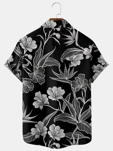 เสื้อเชิ้ตฮาวายพิมพ์ลายต้นปาล์มแขนสั้นติดกระดุมสำหรับผู้ชายแฟชั่นลำลองราคาประหยัดช่วงฤดูร้อน - Product Image 6