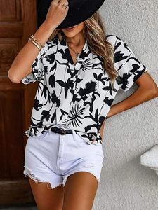 Camisa de rayón holgada de estilo coreano para mujer, de manga larga, con botones, para oficina. - Product Image 3