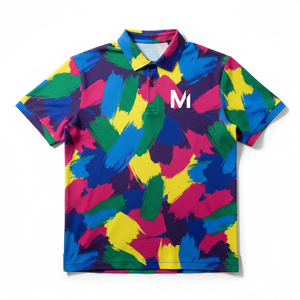 Polo respirant sublimé, vêtements d'équipe personnalisés, impression par sublimation intégrale, chemise de golf pour hommes, vêtements de sport en gros - Product Image 1