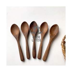 Cucharas de Madera Elegantes 2026, Ideales para la Hora del Té y para Remover Azúcar, Madera Pura, Limpias, Seguras, Elegantes y Ecológicas, Vajilla - Product Image 1