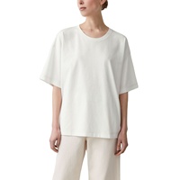 Nouvel Arrivage T-shirt Ample Écologique Grande Taille pour Femmes, Manches Courtes, Décontracté, Été, Broderie et Impression Personnalisée