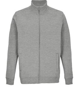 Sweat-shirt en molleton gris pour homme, col montant, coupe classique, décontracté, pour l'automne - Product Image 2