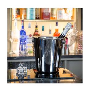 Cubo de Hielo de Aluminio Premium, Cubo de Hielo Resistente con Asas, Acabado Espejo en Acero Inoxidable para Eventos de Catering - Product Image 4