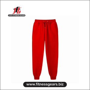กางเกงวอร์มออกกำลังกายผู้ชาย JUST FITNESS GEARS ผ้าฟลีซบุโพลีเอสเตอร์/คอตตอน เอวยางยืด สีดำ คุณภาพสูง - Product Image 1