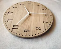 Jam Dinding Mewah Modern Premium Kayu Kuarsa Buatan Tangan Tanpa Suara Bertenaga Baterai Tampilan Jarum Angka Romawi Dekorasi Ruang Tamu