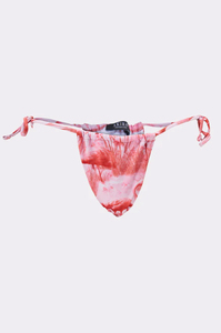 Conjunto de bikini con volantes y estampado floral para mujer, traje de baño de poliéster y elastano con lazo lateral - Product Image 3