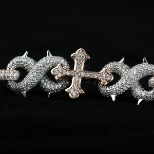 RB Gems Silver Plated Lab Grown Filled Round Brilliant Cut Diamond Moissanite <b>Necklace</b> 2-5MM Luxury Unisex Hip Hop Jewelry - Product Image 5