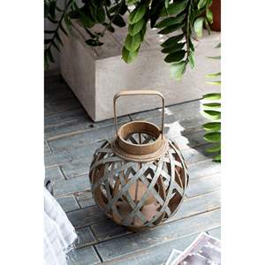 Lanterne porte-bougie artisanale en bois argenté, globe décoratif imprimé numériquement pour usage intérieur/extérieur, décoration de Noël et de jardin - Product Image 4