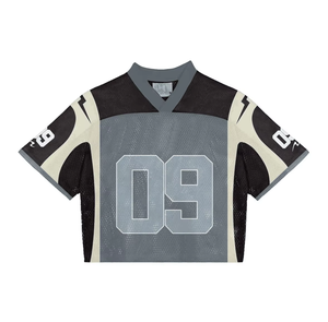 Camiseta de Fútbol Personalizada de Malla 100% Poliéster, Cuello en V, Secado Rápido, Elástica, Manga Corta, Impresión Digital, Unisex, con Nombre de Equipo Personalizado - Product Image 1