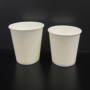 Listo para enviar Muestra gratuita Vasos de papel desechables de fábrica para café, té, para llevar, producto ecológico, 6oz 10oz 14oz, blanco - Product Image 1