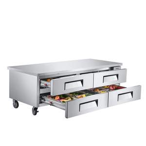 Attrezzatura di Refrigerazione per Cucine Commerciali, Piano di Lavoro in Acciaio Inox da 72 Pollici, Modello D0100XFPUVA - Product Image 1
