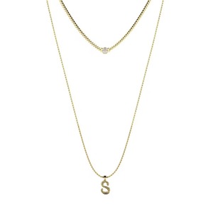 Pendentif lettre au design magnifique, argent + moissanite, plaqué cristal, look luxueux, style hip hop, bijou unisexe. - Product Image 1