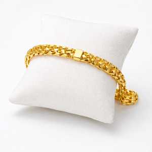 กำไลข้อมือทองคำแท้ 22K สำหรับผู้ชาย |   สร้อยคอทองคำแท้ 916 สีเหลืองทองแบบสองสาย |   เครื่องประดับสไตล์ดูไบสุดหรูสำหรับผู้ชาย - Product Image 5