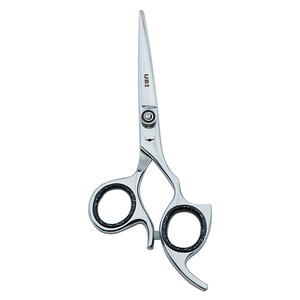 Ciseaux de coiffure professionnels élégants UBI 16,9 cm réglables, à lame tranchante, pour droitiers, avec manche moyen en acier au carbone, pour salon et barbier - Product Image 1