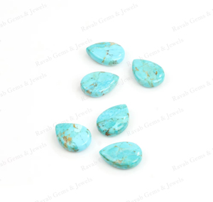 Turquesa Kingman de Arizona Azul Pera Lisa de Alta Calidad al por Mayor, 10x14mm, Gema Suelta Briolette para Fabricación de Joyas y Colgantes - Product Image 2
