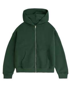 Sweat à capuche zippé pour homme, surdimensionné, de haute qualité, style vintage, effet délavé soleil et usé, délavé à l'acide - Product Image 4